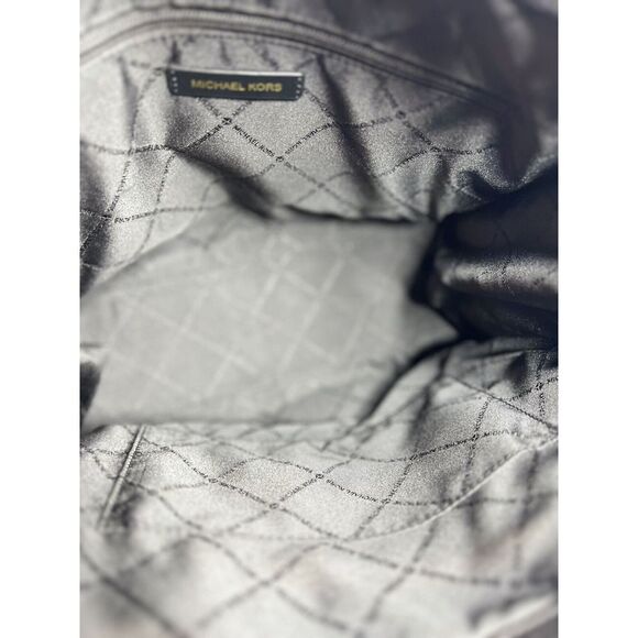 Michael Kors Black Leather Tote with Pouch - Picture 11 of 16